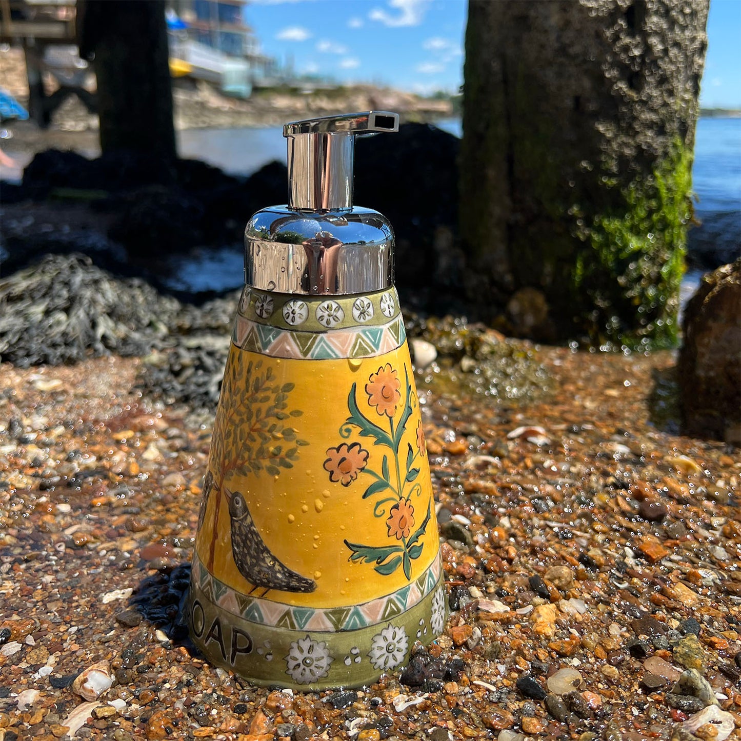 Yellow Bird Soap Dispenser