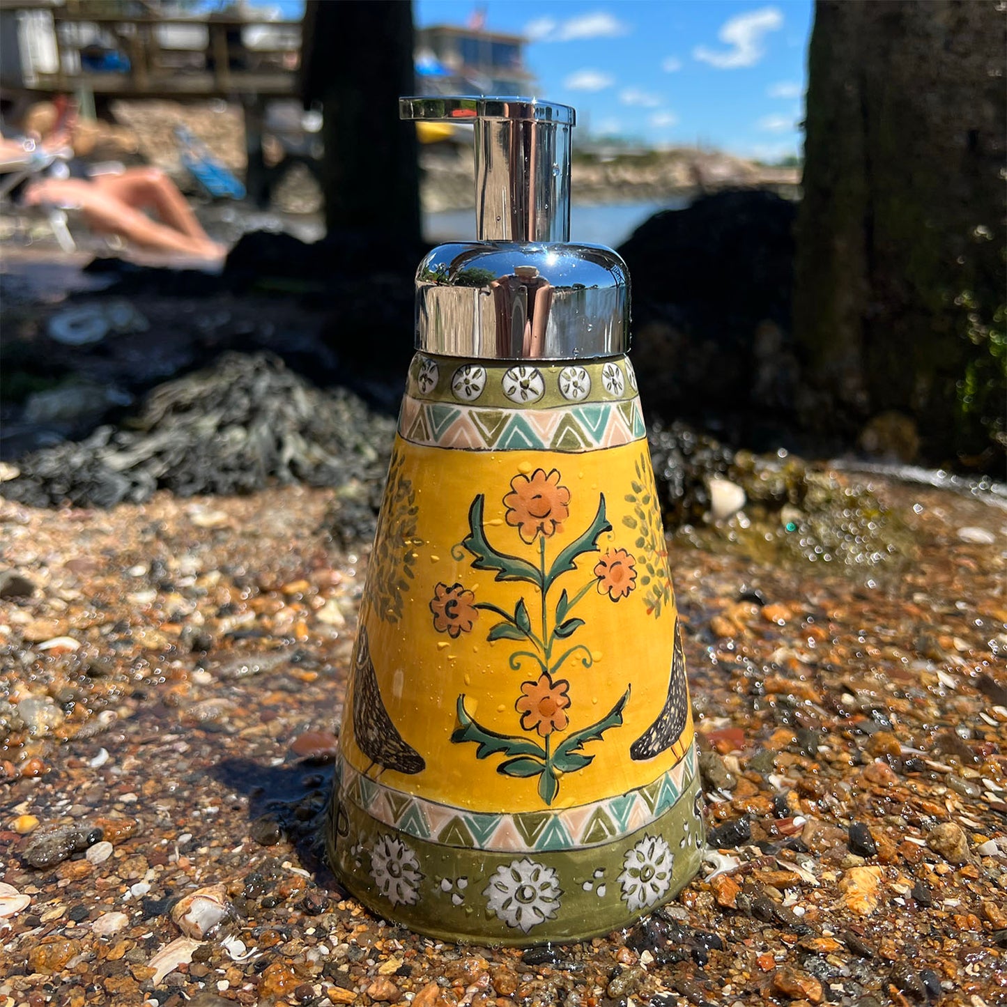 Yellow Bird Soap Dispenser