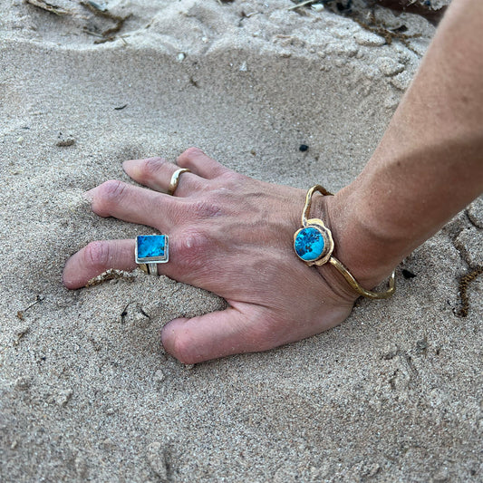 Shattuckite Statement Bracelet