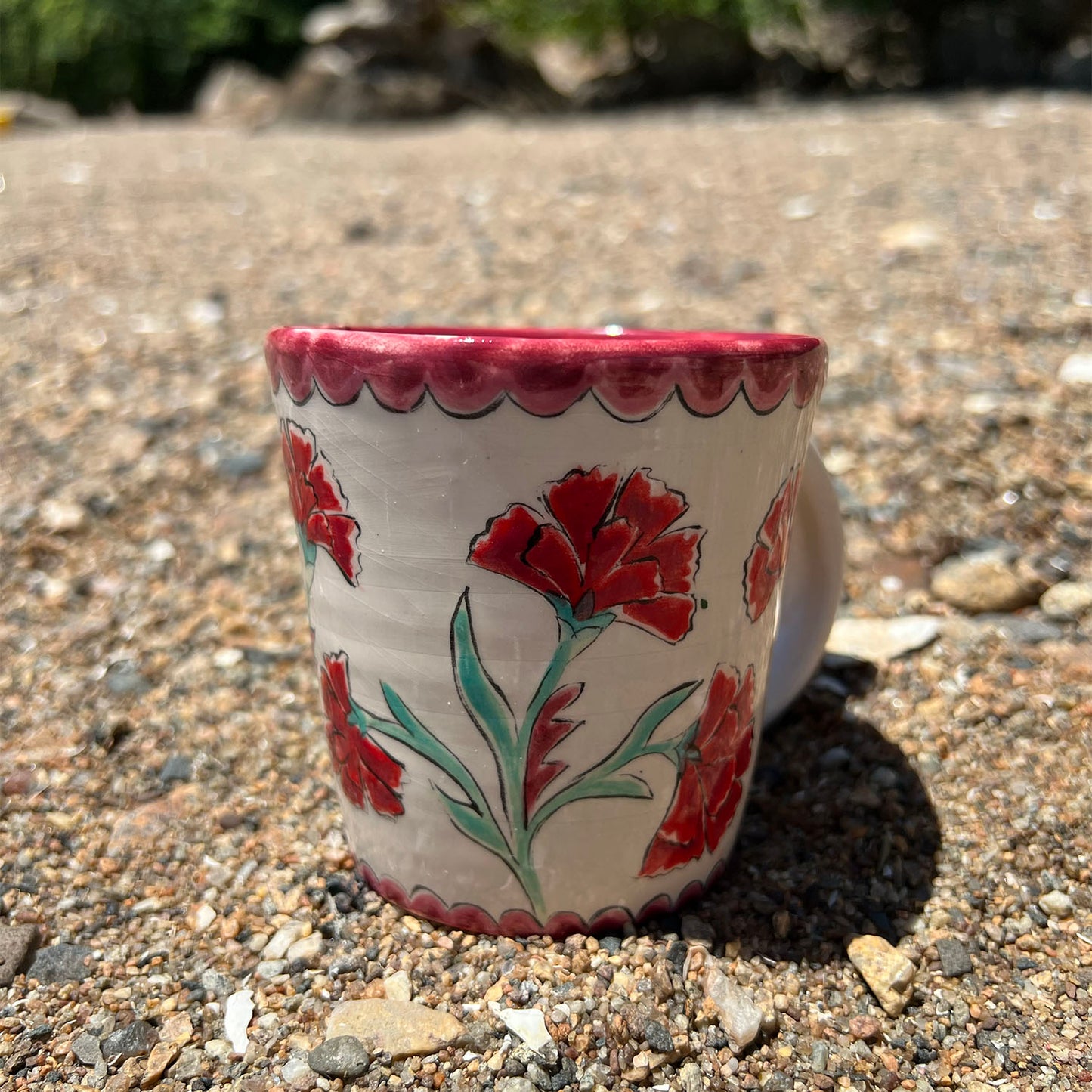 Red Flowers Mug