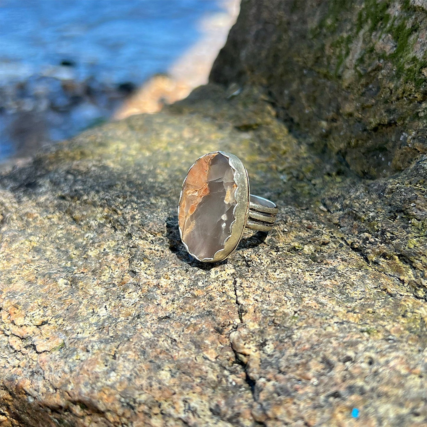 Tri-band Ring (Sea Stone)