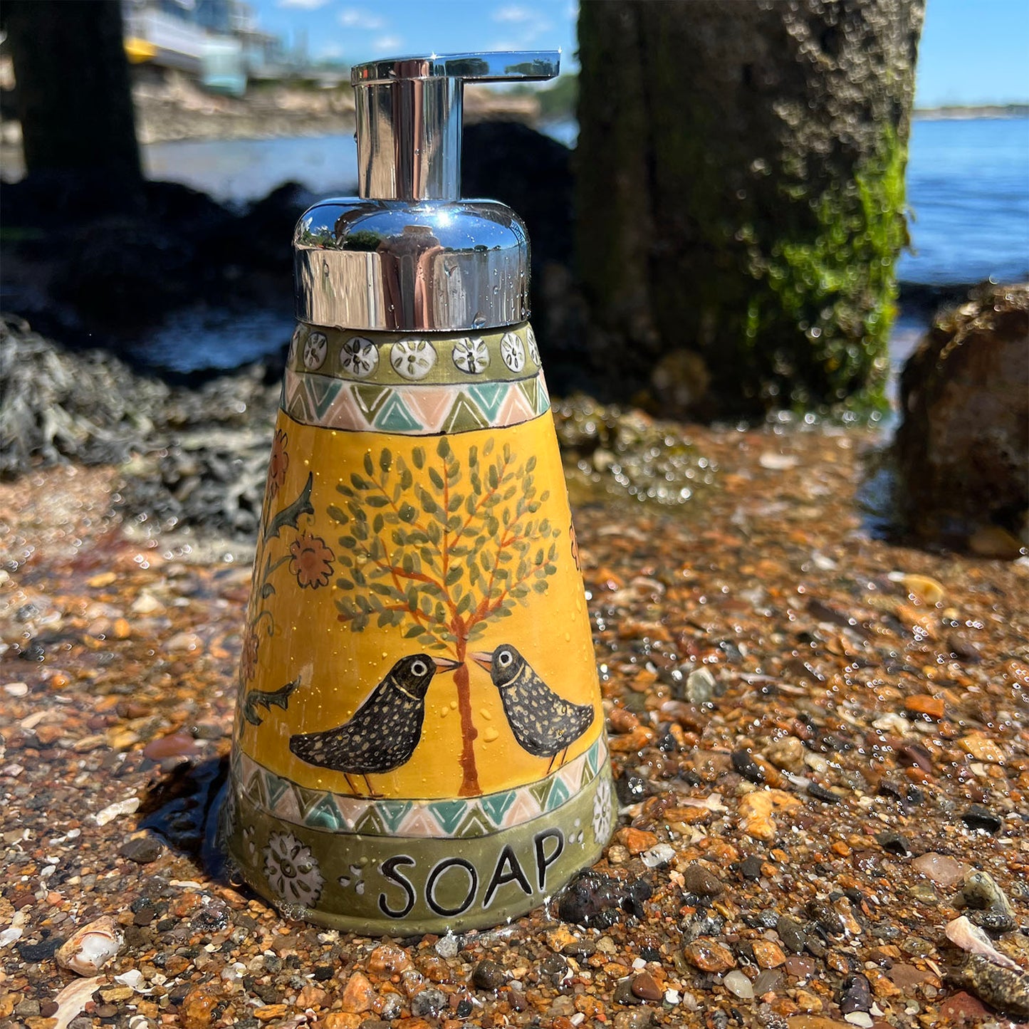 Yellow Bird Soap Dispenser