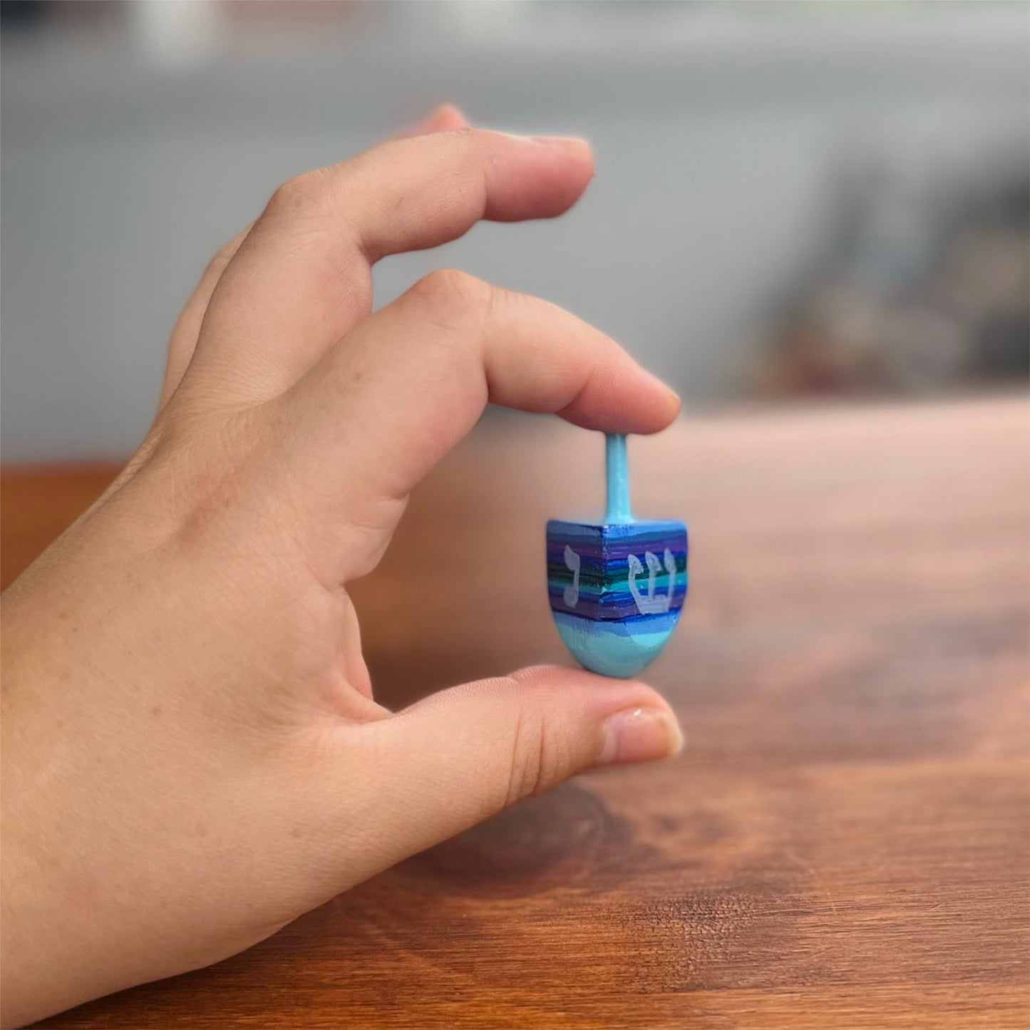 Painted Wooden Dreidel (Small)