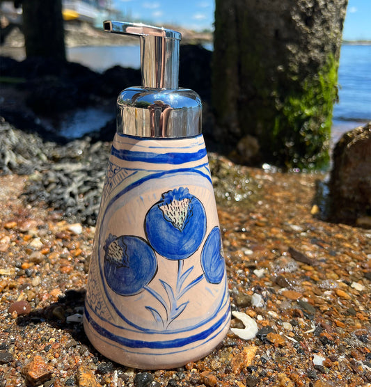 Blue Pomegranate Soap Dispenser