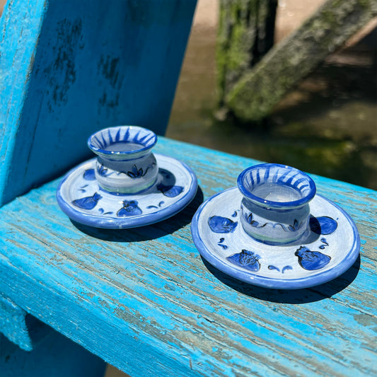 Blue/Blue Pomegranate Candle Holder