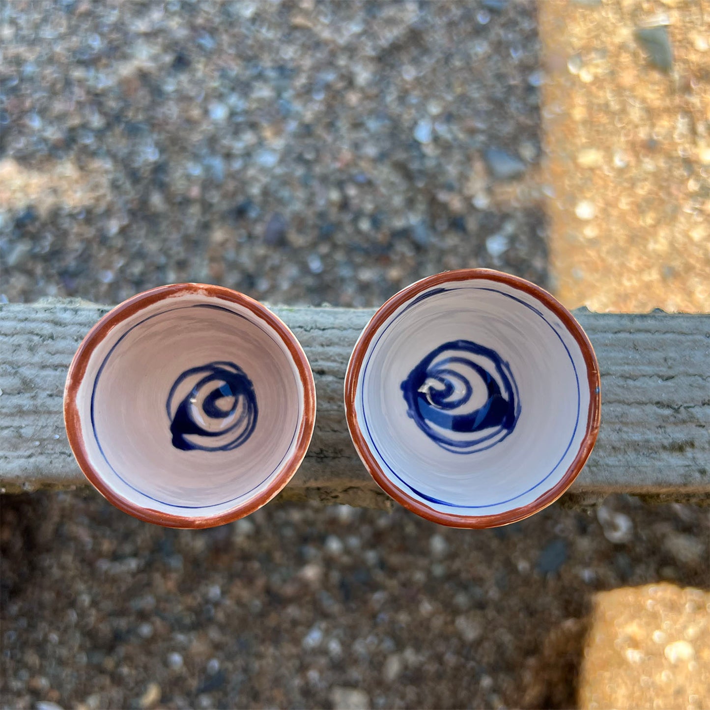 Blue Swirl Shot Glass