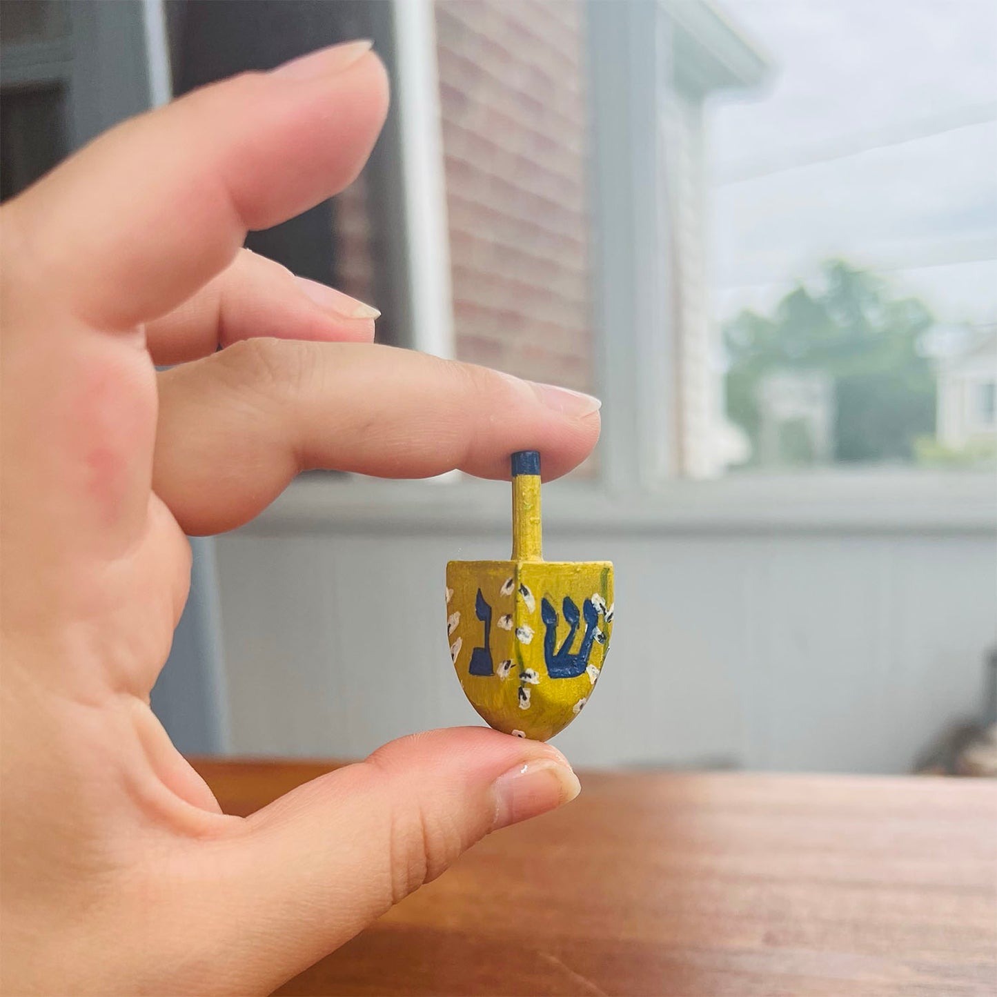 Painted Wooden Dreidel (Small)