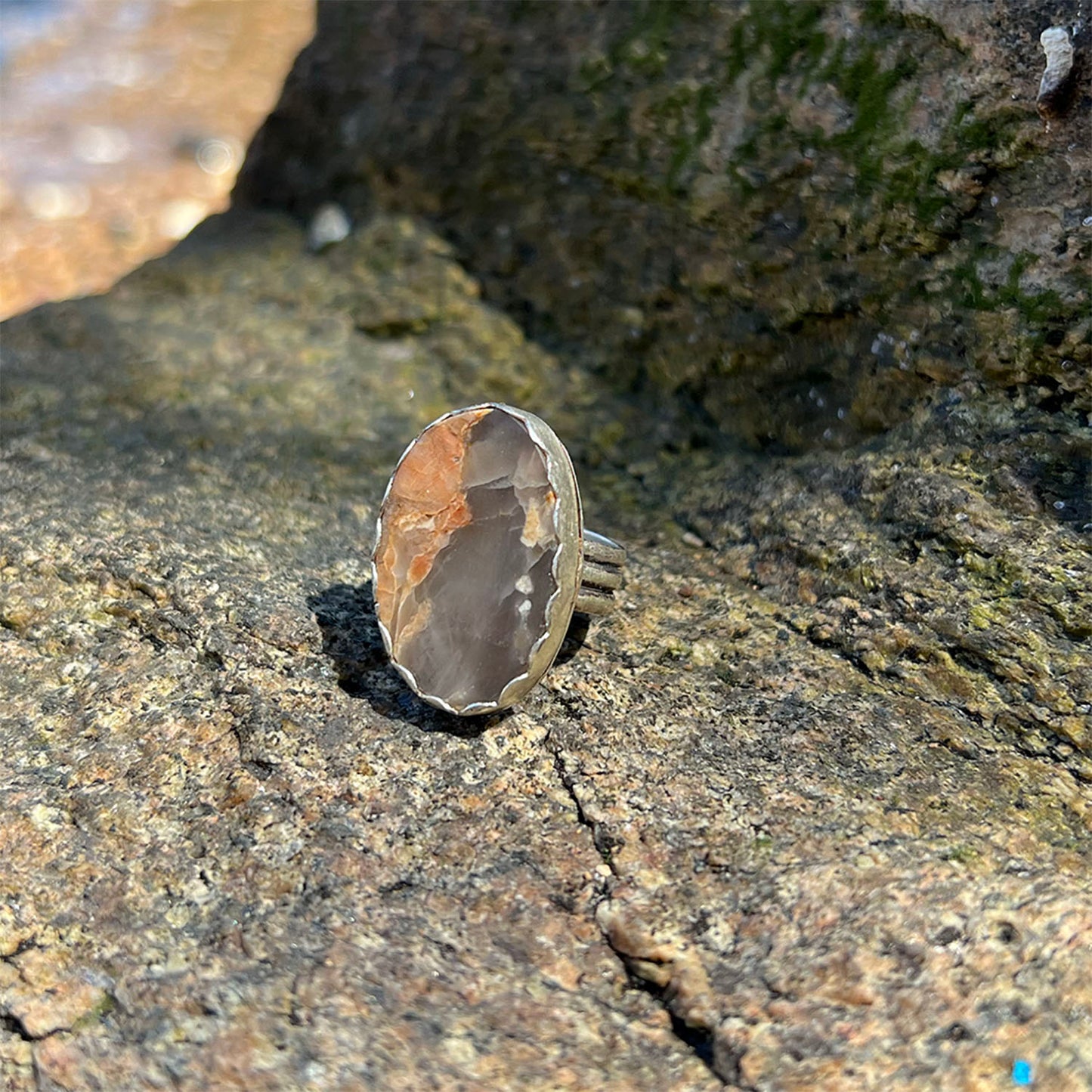 Tri-band Ring (Sea Stone)