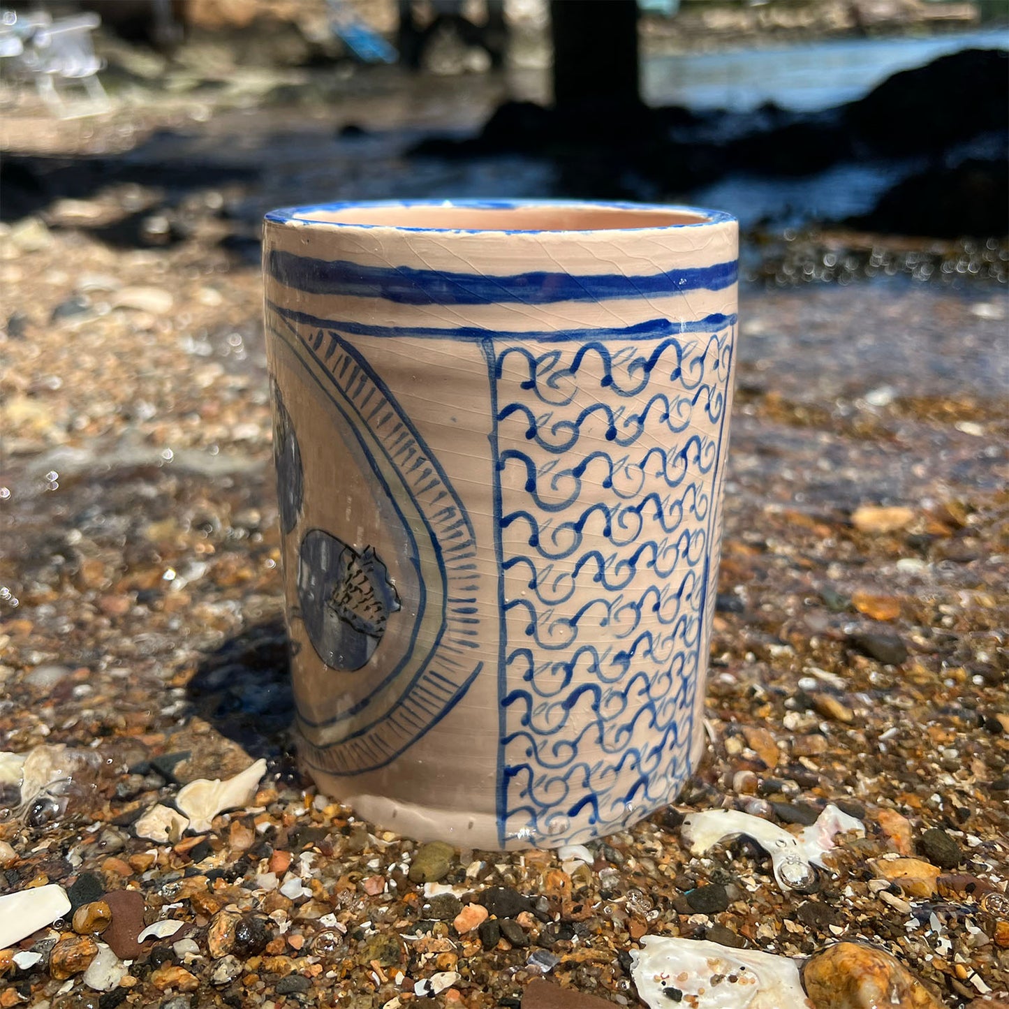 Blue Pomegranate Vase