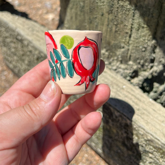 Dancing Pomegranates Shot Glass