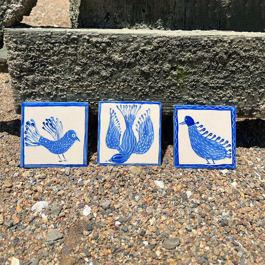 Blue Bird Coaster Set