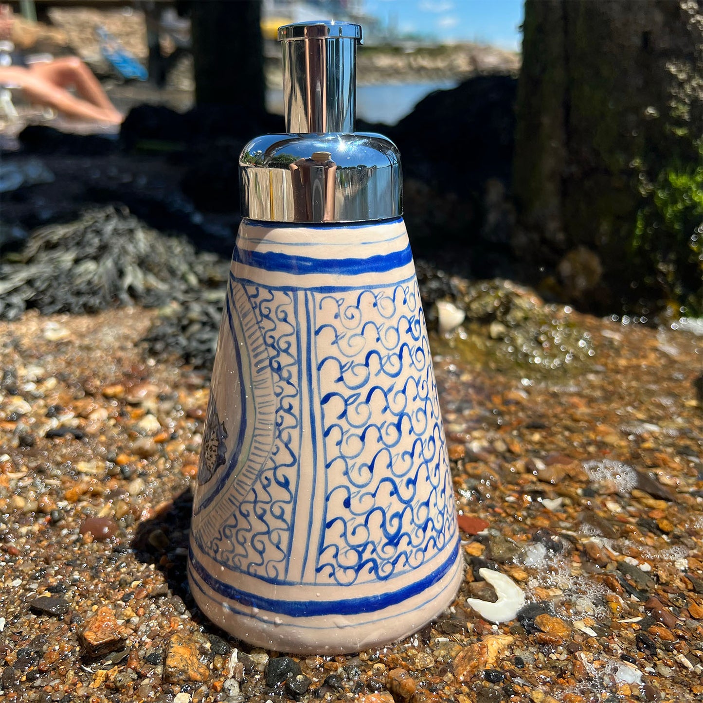 Blue Pomegranate Soap Dispenser