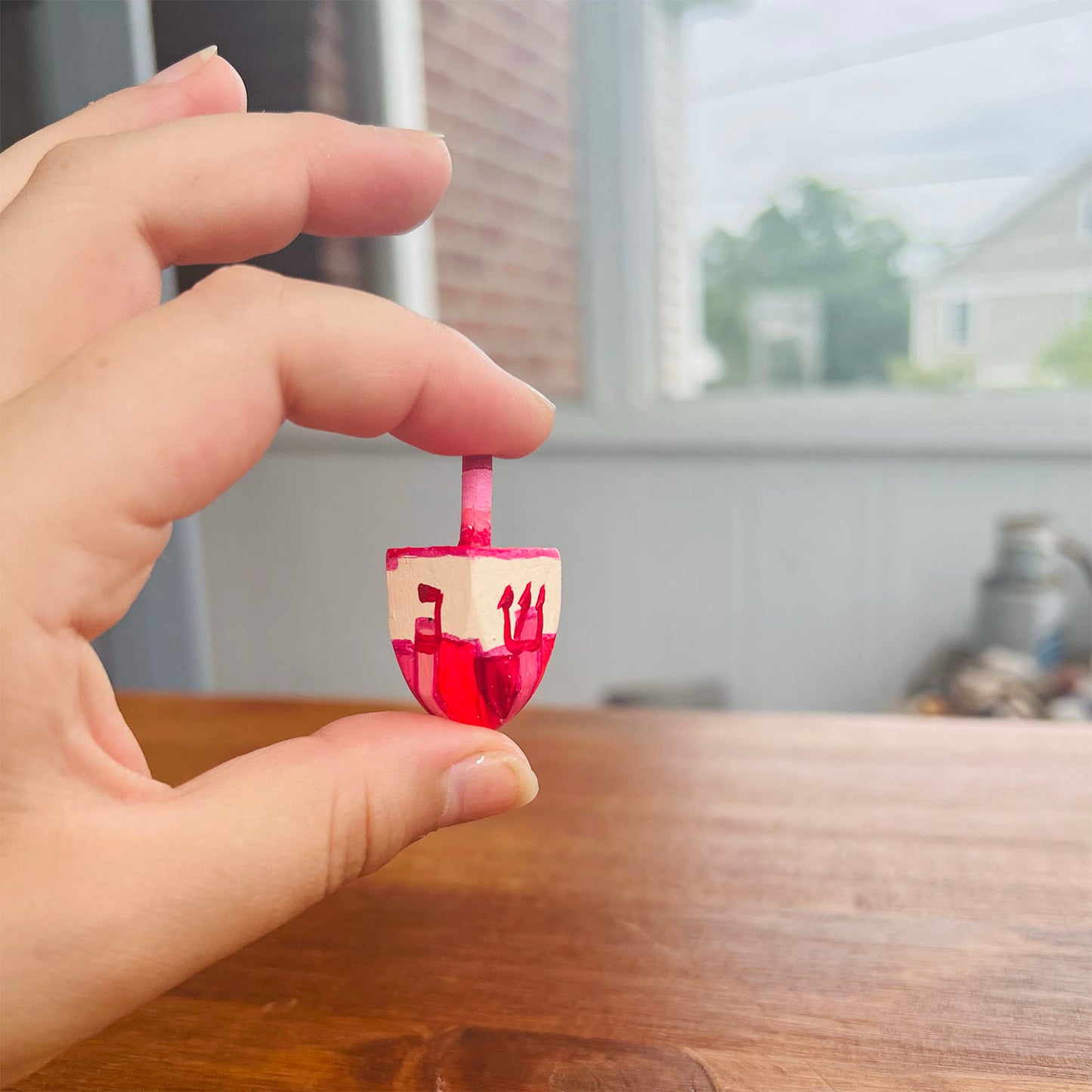 Painted Wooden Dreidel (Small)