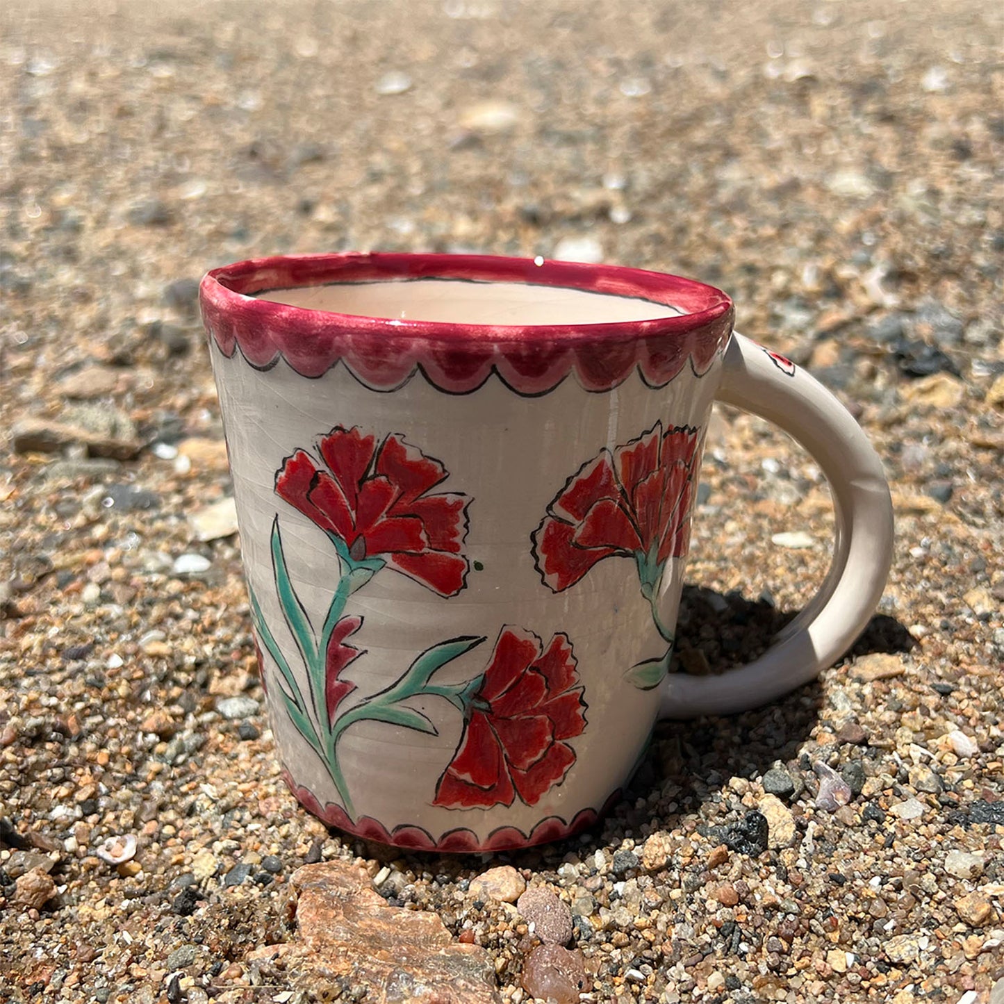 Red Flowers Mug