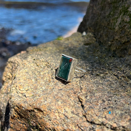 Menorah Amulet Ring