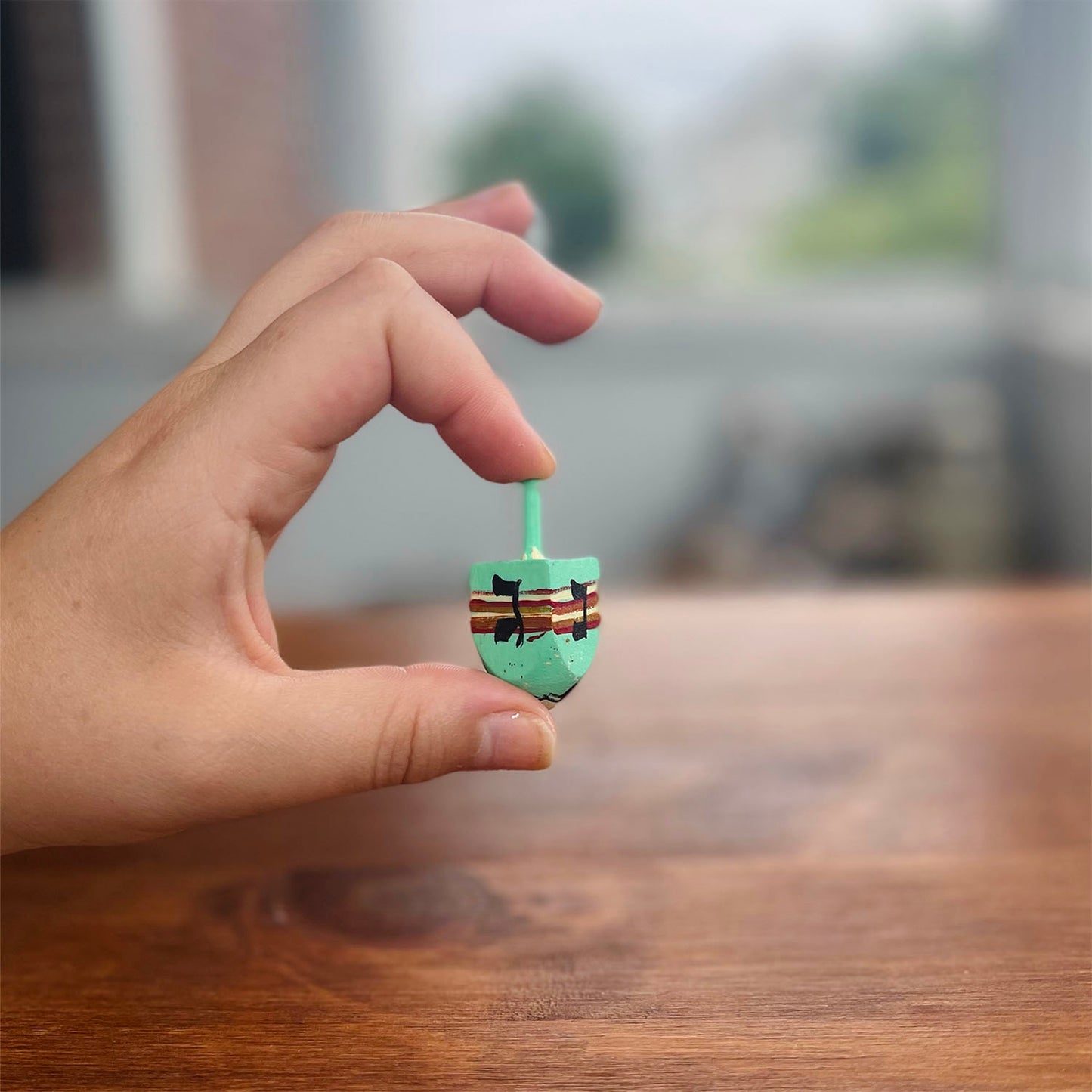 Painted Wooden Dreidel (Small)