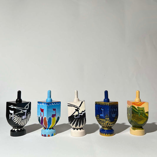 Painted Wooden Dreidel (Large)